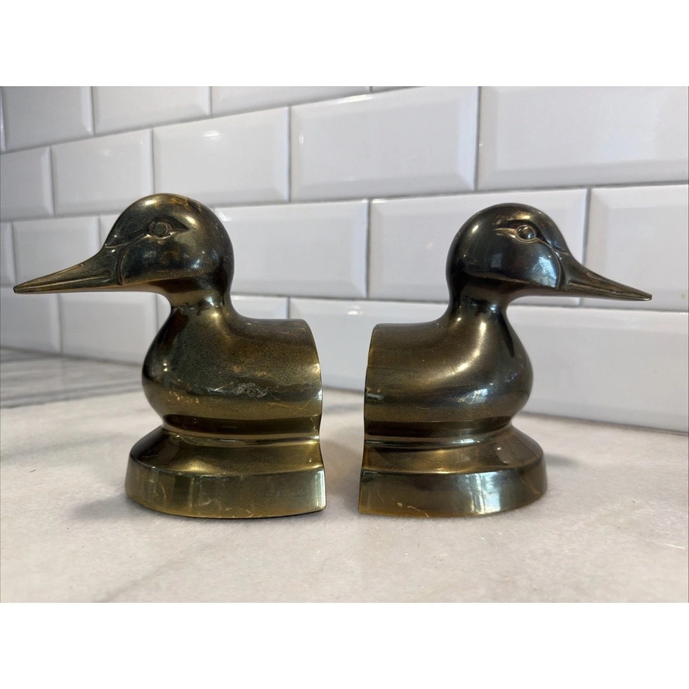 Vintage Carolina Brass‎ Duck Bookends ES0021